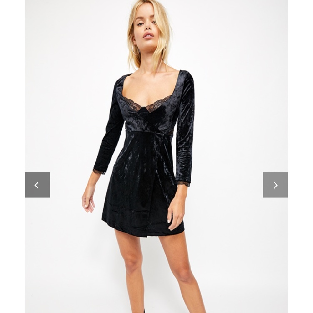 NWT Free People Kay velvet mini dress size XS